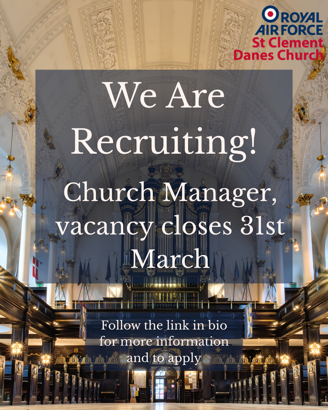 Featured image for “We are recruiting, Church Manager vacancy!”